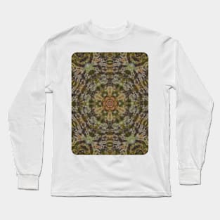 Shades of Green Kaleidoscopic Mandala Number 2 Long Sleeve T-Shirt